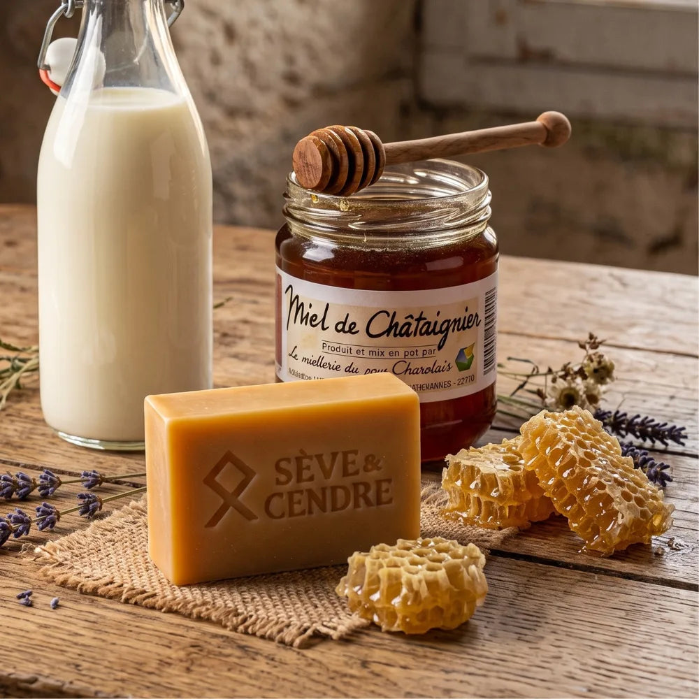 Savon au Miel de Châtaignier Artisanal | Sève & Cendre