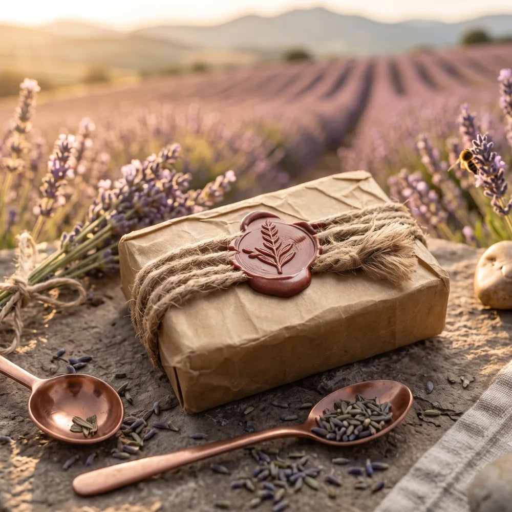 Savon Lavande Exfoliant au Lait de Chèvre Artisanal | Sève & Cendre